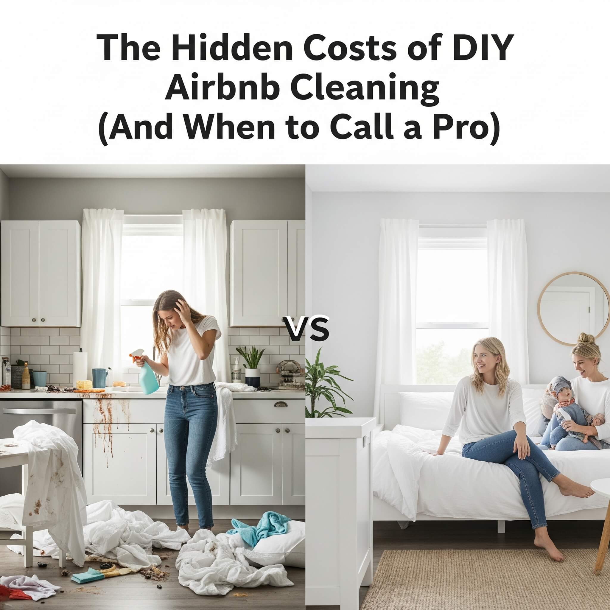 The Hidden Costs of DIY Airbnb Cleaning (And When to Call a Pro)